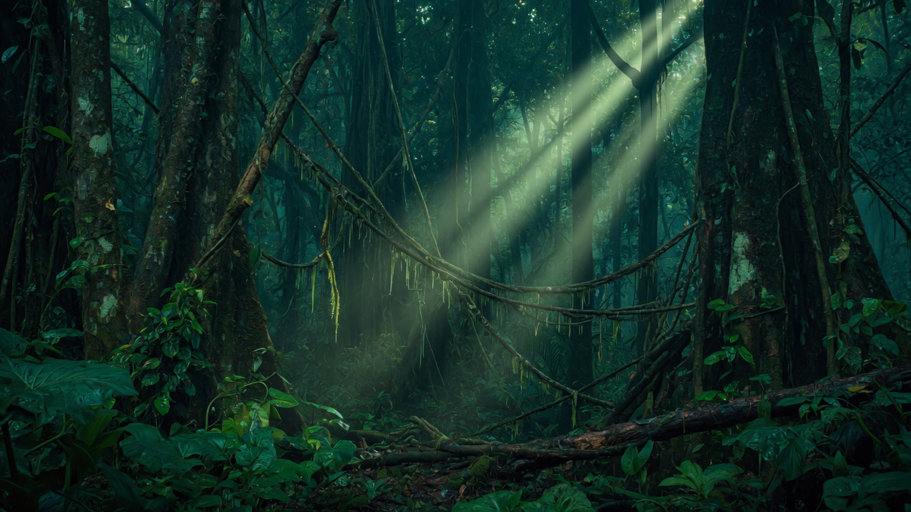 Jungle — dense canopy and wet bark