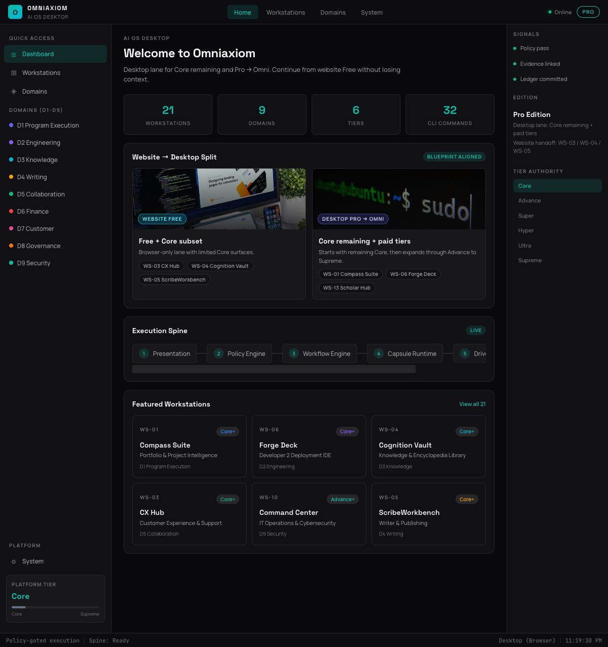 Desktop shell preview